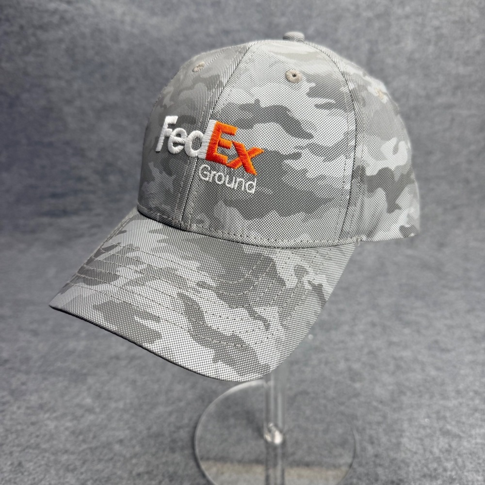 FedEx Ground Reflective Urban Grey Camo Hat Embroidered Baseball Cap Adjustable